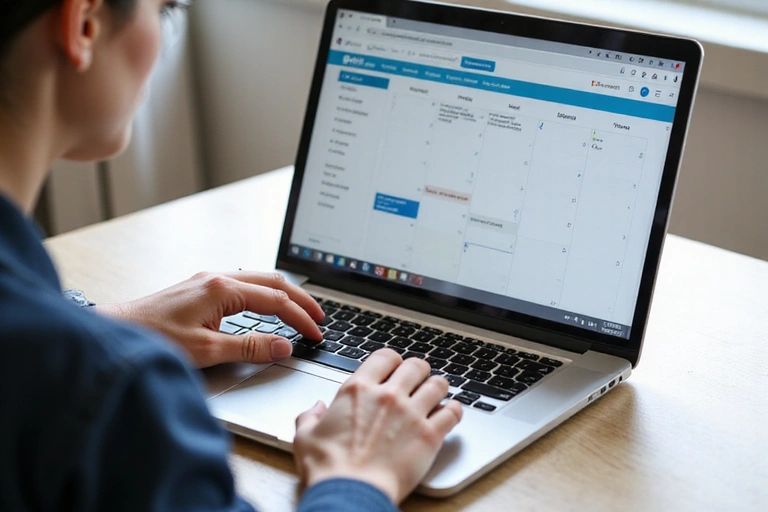 Una persona reservando una cita online en un calendario.